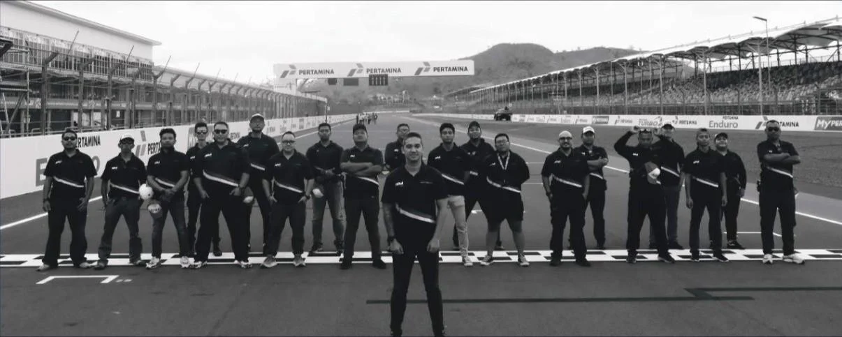 The JUARA safety team preparing for event operations